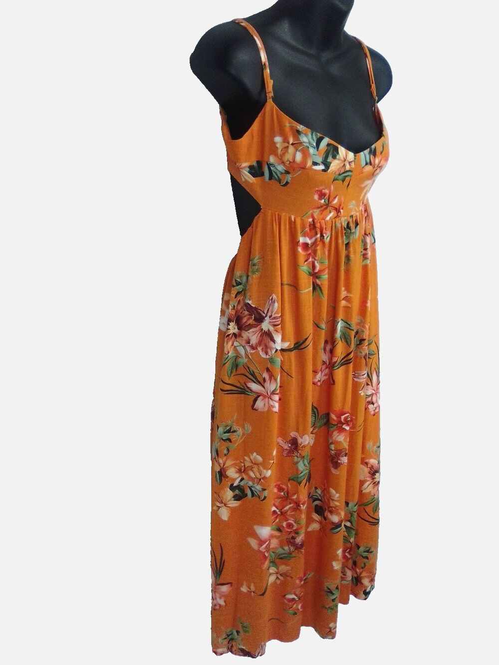 Leekeway Women's Summer Sleeveless Boho Halter Beach Dress Open Back Large - Picture 4 of 6